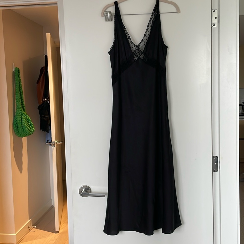 Black silky Wilfred dress